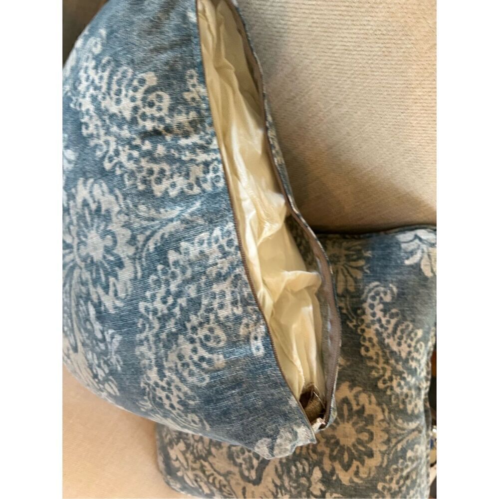 Alexandra Denim Square Pillows - Picture 6 of 8